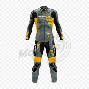 Rucati Marco Bezzecchi MotoCP Mooney VR Racing cuir 1Pc combinaison piste/équitation peau de vache/kangourou sur mesure Traje, armure CE - Product Image 1