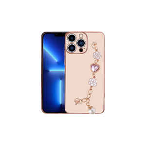 Luxury Pink TPU Reinforced Silicone Case <b>for</b> 13 Pro Max 11Pro with <b>Hand</b> Grip Strap Shockproof & Camera Protection - Product Image 1