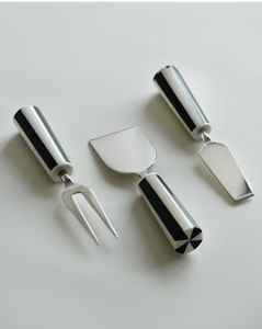 Juego de cubiertos de metal y robo con mango de hueso y cuchillos de queso, cubiertos de acero inoxidable, tenedor, cubiertos, juego de cubiertos hechos a mano - Product Image 1