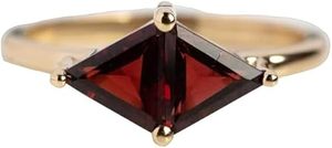 แหวนโกเมนธรรมชาติสำหรับผู้หญิงพลอยโกเมนแบบชิ้นเดียวสำหรับงานแต่งเทศกาลคริสต์มาสงานแฮนด์เมดขนาดเล็กแหวนเงินสเตอร์ลิง925 - Product Image 2