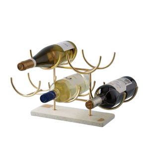 Porte-bouteilles à vin en métal de conception nouvelle, plaqué or, élégant pour la maison, les hôtels, les bars, comptoir, utilisation pour le maintien des bouteilles - Product Image 6