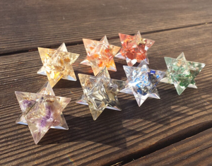 Conjunto De 7 Chakra Orgone Merkaba Star Para Orgone Healing Reiki Healing Chakra Merkaba Orgone Merkaba Star Set - Product Image 4