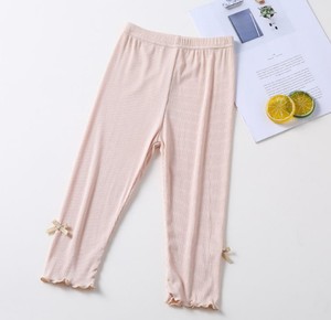 Leggings con lazo para niñas y niños al por mayor, pantalones elásticos, pantalones de lona para niños, ropa informal de Primavera de longitud completa, ecológica - Product Image 6