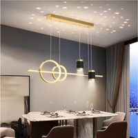 Zhongshan Usine Nouvelle Arrivée LED Lustre Pendentif Lumière En Aluminium Acrylique Table À Manger Lampe Suspendue Lustres Pendentif Lumières