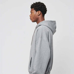 Sweat à capuche surdimensionné marron moutarde 80% coton 20% polyester Style zippé Poche kangourou Ourlet côtelé Poignets côtelés Imprimé Polaire Hiver - Product Image 5