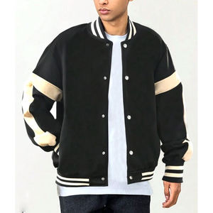 Chaqueta Universitaria de Béisbol de Manga Larga, Estilo Moderno, Chaqueta Universitaria de Béisbol con Letras para Hombre - Product Image 4