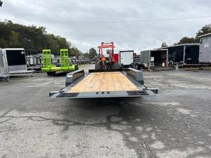 Remolque de plataforma plana con inclinación hidráulica 83x22, remolque con rampa para transporte de vehículos con eje triple para transporte de equipos. - Product Image 5