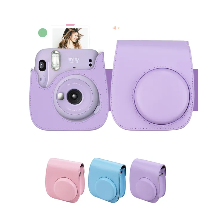 Draagbare Instant Camera Case Bag Holder Pu Leer Met Schouderband Voor Fujifilm Fuji Instax Mini 11