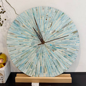 Horloge murale sans numéros nacre top ventes MOP incrustation horloges analogiques pour la décoration des murs - Product Image 1