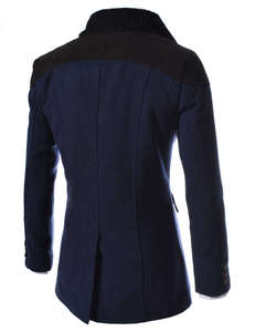 Abrigo de Lana Cálido de Invierno para Hombre, Color Sólido, Nuevo Abrigo de Lana de Moda de Invierno para Hombre en Oferta - Product Image 4