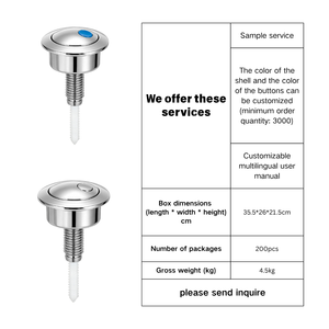 Vanne de chasse d'eau à bouton-poussoir de remplacement JIELIN T2236A, garantie 1 an, compatible <span class=keywords><strong>OPTIMA</strong></span> <span class=keywords><strong>49</strong></span>, en métal chromé fileté - Product Image 6