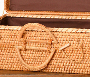 ชุดกระเป๋าเดินทางหวายวินเทจ2ใบสำหรับเดินทางทำด้วยมือในเวียดนาม - Product Image 6