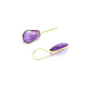 Boucles d'oreilles pendantes plaquées or 18 carats faites à la main |   Bijoux en laiton tendance pour femmes pour mariage |   Exportateur en gros OEM indien - Product Image 3