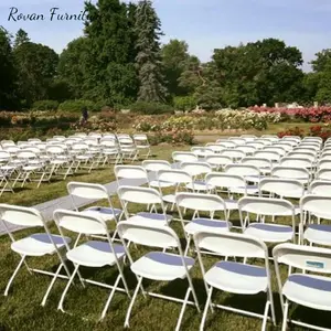 RTS顶级户外活动椅堆叠透明婚礼折叠金属椅塑料