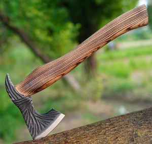 ปลอกหนังแท้สำหรับดามัสกัสทำมือด้ามไม้แอชแบบใบมีดคู่สั่งผลิตตามคำสั่งซื้อจำนวนมาก - Product Image 1