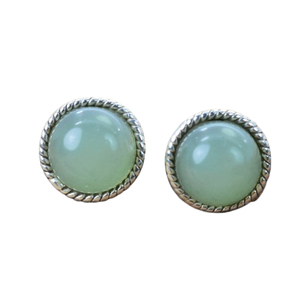 Boho Style 925 Sterling Silver Aquamarine Gemstone Stud Boucles d'oreilles Bijoux Boucles d'oreilles en argent faites à la main Bijoux pour femmes Cadeau de mariage - Product Image 1