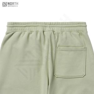 <b>Men's</b> Custom Fleece <b>Shorts</b> Wholesale Cotton Blend Casual Summer Style Solid Pattern Drawstring <b>Elastic</b> <b>Waistband</b> Side Pockets - Product Image 6