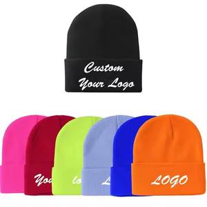 Gorro de invierno de punto Jacquard con logotipo personalizado, gorro de moda, gorros de punto de invierno, gorros bordados personalizados - Product Image 1