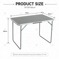 Mesa Plegable de Aluminio Resistente y Ligera para Exteriores, Camping y Picnic