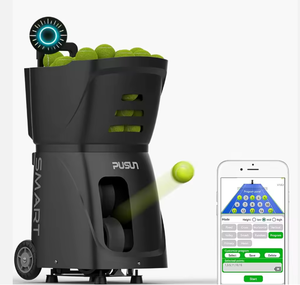 La Mejor Oferta: Máquina de Tenis Inteligente PT con Programación Personalizada a través de Aplicación y Práctica con IA, Velocidad de 12 a 75 mph - Product Image 1