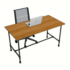 BFPB005-140x70cm Bamboo <b>Work</b> <b>Desk</b> with Water Pipe Legs Stylish Computer <b>Desk</b> Wood Surface - Product Image 3