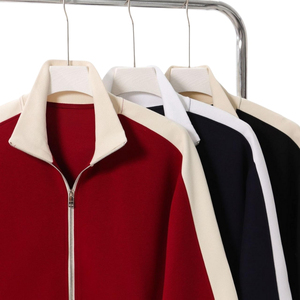 Sweats à capuche en jersey zippé pour hommes avec tissu teint uni Sweats à capuche en jersey de haute qualité avec design zippé et tissu teint uni - Product Image 4