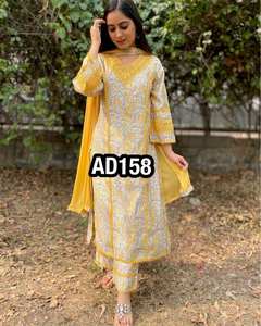 2024-2025 Pakistanaise Dames Costumes Confortable Haute Qualité Coton Kurtis Broderie Salwar Kameez Fantaisie Soie Personnalisé Adultes - Product Image 5
