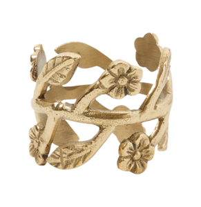 Wholesale Decorative Metal <b>Napkin</b> Ring Floral Design Golden Handmade <b>Napkin</b> Ring For Wedding Parties & Festivals Use - Product Image 5