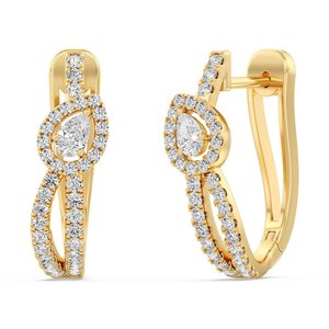 ต่างหูห่วงทรงลูกแพร์แบบบิดเกลียว - Product Image 1