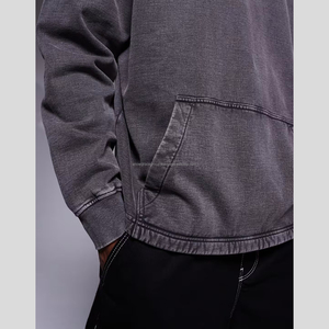 Y2K Venta al por mayor Vintage Washed Hoodie Tie Dye 3D Print Acid Wash Hoodie Heavyweight Cotton French Terry Sudaderas con capucha de gran tamaño para hombres - Product Image 2