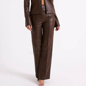 Venta caliente Nueva llegada Pantalones de cuero de las mujeres Pantalones de cuero de color personalizado de alta calidad Hecho en Pakistán - Product Image 5
