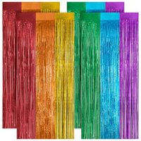 Rideaux en guirlandes métalliques arc-en-ciel de haute qualité, 4 pièces, 1x2m, pour toile de fond de mur photo de remise de diplôme