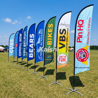 Drapeaux publicitaires pour salons professionnels, événements sportifs, activités de plein air, promotionnels, de plage, en forme de goutte d'eau, rectangulaires, en forme de plume