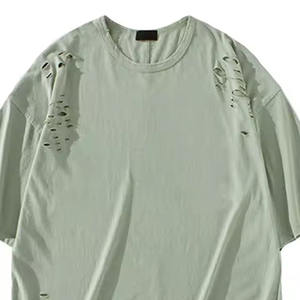 Camisetas de Hombre de Punto con Lavado Ácido de Calidad de Exportación, 100% Algodón, Secado Rápido, Transpirables, Anti-Pilling, Ropa Deportiva, Ropa de Entrenamiento, Ropa para Exteriores - Product Image 2