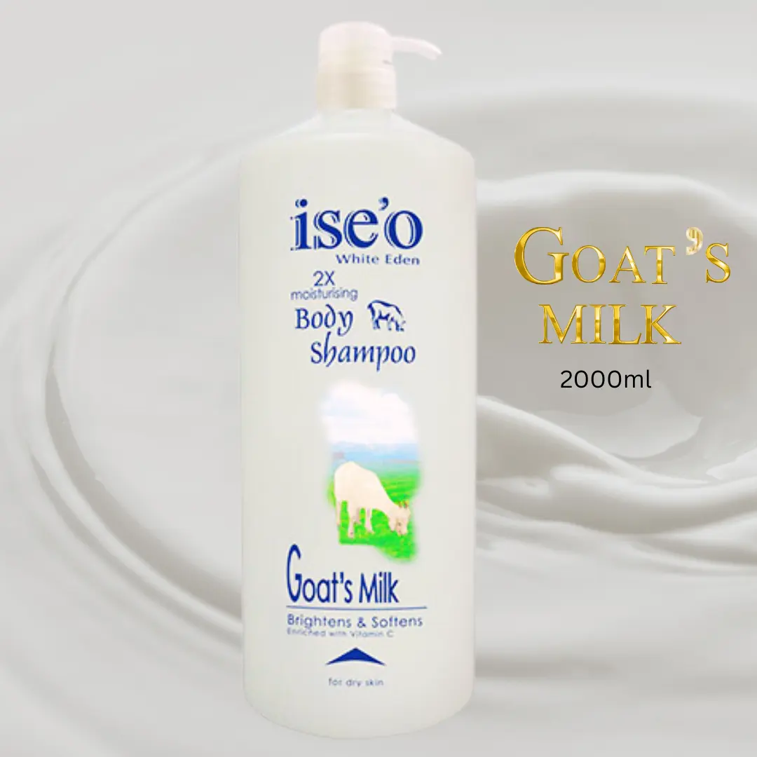 Ise'o Witte Eden Geitenmelk Body Wash 2000Ml Groothandel Shampoo Vloeibare Zeep Dubbele Vochtinbrengende Malaysia