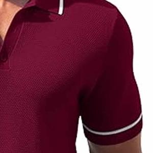 Vente en gros de POLO en tricot à rayures pour hommes avec étiquette personnalisée à manches courtes en soie glacée respirante Base décontractée fabriquée par Dress Sports - Product Image 3
