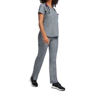 Conjuntos de uniformes médicos de enfermería con estilo para mujer, último diseño de poliéster, ropa de Hospital elástica con 2026 HI personalizado - Product Image 2