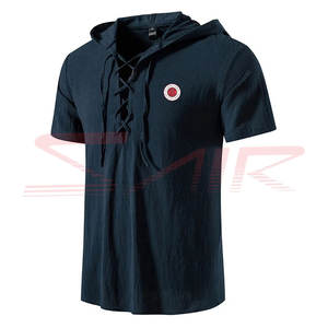 เสื้อยืดมีฮู้ดสำหรับผู้ชายผ้าฝ้าย100% ระบายอากาศได้ดีเสื้อแฟชั่นพลัสไซส์ออกแบบได้ตามต้องการ - Product Image 4