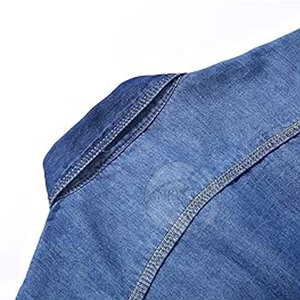 Chemises en jean pour hommes fabriquées au Pakistan Chemises en jean légères à manches longues pour hommes Chemises en jean de couleur unie pour hommes - Product Image 6