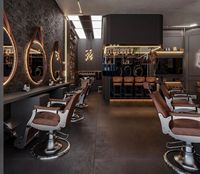 Vente directe d'usine ! Mobilier commercial pour salon de beauté, salon de coiffure, chaise de barbier de haute qualité en fer, design moderne, bon prix