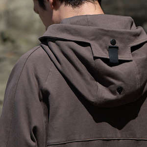 Poids lourd 100% pur coton logo personnalisé hommes couleur unie goutte épaule Baggy coupe régulière en relief brodé automne sweats à capuche - Product Image 2