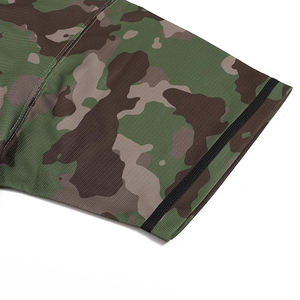 Camiseta de Béisbol de Camuflaje Sublimada con Estampado Personalizado OEM, Transpirable, 100% Poliéster, Antibacteriana, Absorbe la Humedad, Talla Grande - Product Image 5