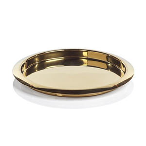 Plateau de nourriture rond élégant en laiton Argenterie durable de la meilleure qualité pour le service de restauration rapide Parfait pour la maison et la table à manger - Product Image 1