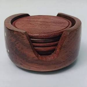 New Arrival Modern Round Wooden Coasters Kitchenware <b>Tabletop</b> Handmade Wooden Coasters For Home Decorative - Product Image 1