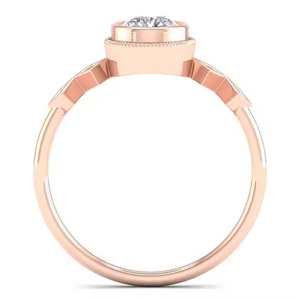 เครื่องประดับสำหรับงานแต่งงานงานหมั้นแบบกำหนดเองขายดีคลาสสิกแหวนทอง9K-22K สำหรับผู้หญิงแหวนเพชรที่ปลูกในห้องปฏิบัติการทองคำ18K หลัก - Product Image 3