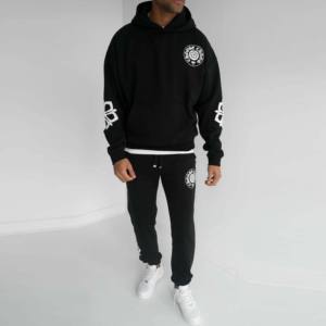 Streetwear OEM personnalisé impression 3D bouffante fermeture éclair complète sweat à capuche et pantalon de survêtement pour hommes ensemble survêtement jogging délavé à l'acide pour garçons - Product Image 5