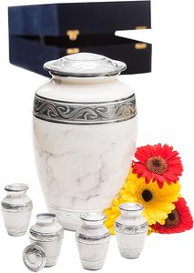 Handmade <b>Large</b> Adult Size Mosaic Aluminium Glass Cremation <b>Urn</b> Individual Tiles Hand Applied Unique Funerals Funeral Supplies - Product Image 4