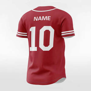 Camiseta de béisbol transpirable de tamaño personalizado de talla grande hecha en poliéster impreso con técnica de sublimación en stock ropa deportiva - Product Image 4