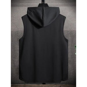 100% Cotton material Pullover Hooded Sweatshirt Autumn Sport <b>Sleeveless</b> OEM Service - Product Image 3