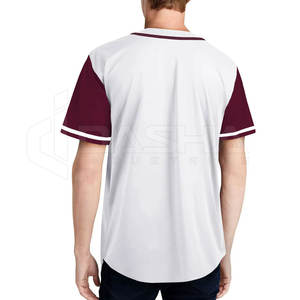 Venta al por mayor de alta calidad transpirable media manga Jersey de béisbol botón completo Hip Hop adultos uniformes ropa de Softbol - Product Image 2